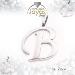 Dije de Acero Letra Plateado B - 870437