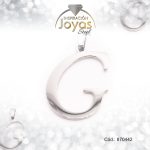 Dije de Acero Letra  Plateado G - 870442