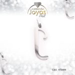 Dije de Acero Letra Plateado J - 870444 - Imagen 2