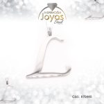 Dije de Acero Letra Plateado L - 870445