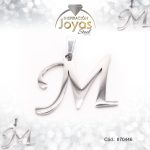 Dije de Acero Letra Plateado M - 870446
