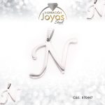 Dije de Acero Letra Plateado N - 870447