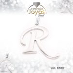 Dije de Acero Letra Plateado R - 870450