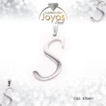 Dije de Acero Letra Plateado S - 870451