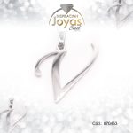 Dije de Acero Letra Plateado V - 870453