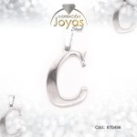 Dije de Acero Letra Plateado C - 870456