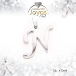 Dije de Acero Letra Plateado N - 870458