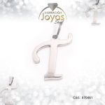 Dije de Acero Letra Plateado T - 870461