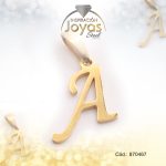 Dije de Acero Letra Dorado A - 870467