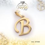 Dije de Acero Letra Dorado B - 870468