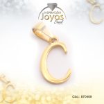 Dije de Acero Letra Dorado C - 870469