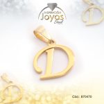 Dije de Acero Letra Dorado D - 870470