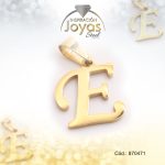 Dije de Acero Letra  Dorado E - 870471
