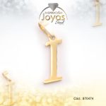 Dije de Acero Letra Dorado I - 870474