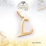 Dije de Acero Letra Dorado L - 870476
