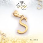 Dije de Acero Letra Dorado S - 870482