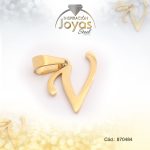 Dije de Acero Letra Dorado V - 870484