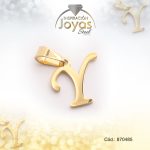 Dije de Acero Letra Dorado Y - 870485