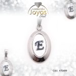 Dije de Acero Letra Nácar Plateado E - 870489