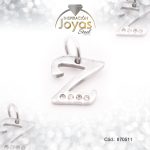 Dije de Acero Letra Circón Plateado Z - 870511