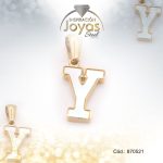 Dije de Acero Letra Nácar Dorado Y - 870521