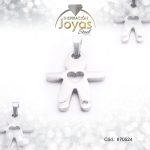 Dije de Acero Aleación Circón Plateado Niño - 870524