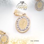 Dije de Acero Religioso Circón 2 Tonos Virgen de Guadalupe - 870543