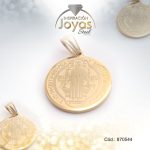 Dije de Acero Religioso Dorado San Benito - 870544