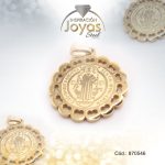 Dije de Acero Religioso Dorado San Benito - 870546