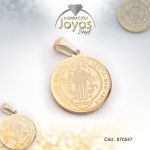 Dije de Acero Religioso Dorado San Benito - 870547