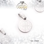 Dije de Acero Religioso Plateado Medalla San Benito - 870548