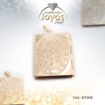 Dije de Acero Religioso Dorado Relicario San Benito - 870556