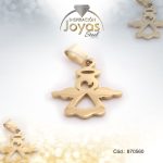 Dije de Acero Religioso Dorado Ángel - 870560