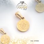 Dije de Acero Religioso Dorado Medalla San Benito - 870564