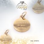 Dije de Acero Variado Motivacional Dorado Círculo - 870573