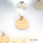 Dije de Acero Variado Motivacional Dorado Círculo - 870574