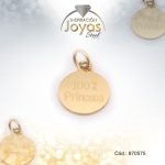 Dije de Acero Variado Motivacional Dorado Círculo - 870575