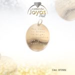 Dije de Acero Variado Motivacional Dorado Óvalo - 870582