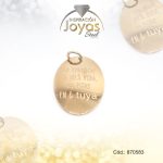 Dije de Acero Variado Motivacional Dorado Óvalo - 870583