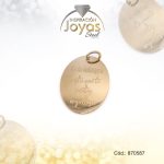 Dije de Acero Variado Motivacional Dorado Óvalo - 870587