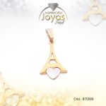 Dije de Acero Aleación Nácar Dorado Torre Eifel - 870589