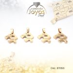 Dije de Acero Tu Y Yo  Dorado Rompe Cabezas - 870593
