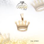 Dije de Acero Variado  Dorado Corona - 870601