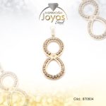 Dije de Acero Aleación Circón Dorado Infinito - 870604