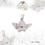 Dije de Acero Religioso Plateado Ángel Querubín - 870620