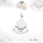 Dije de Acero Variado  Plateado Timón - 870621