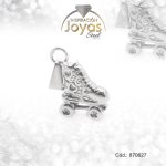 Dije de Acero Variado  Plateado Patín - 870627