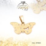 Dije de Acero Aleación Circón Dorado Mariposa - 870628