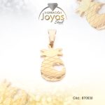 Dije de Acero Variado  Dorado Piña - 870630