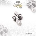 Dije de Acero Variado Esmalte Pandora Plateado Negro Cruz - 870637